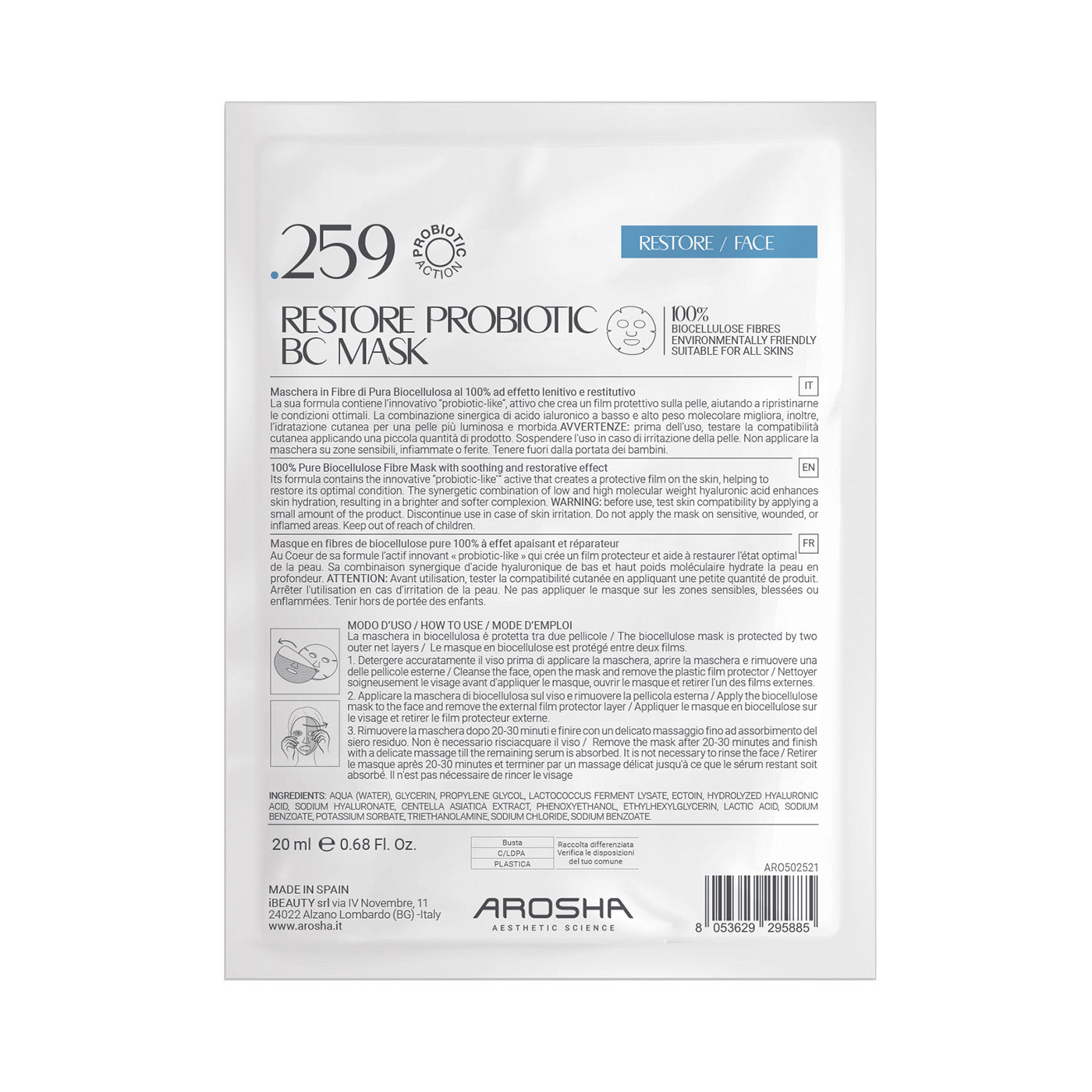 .259 RESTORE PROBIOTIC BC MASK